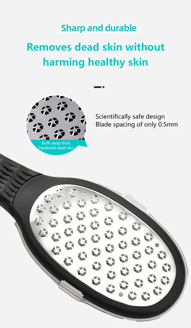 home pedicure care stainless steel foot file for cracked heels removal