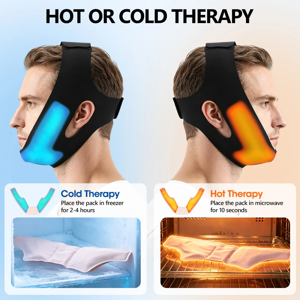 Home Skincare Face Wrap Band Hot and Cold Compress for Chin and Jaw - 10