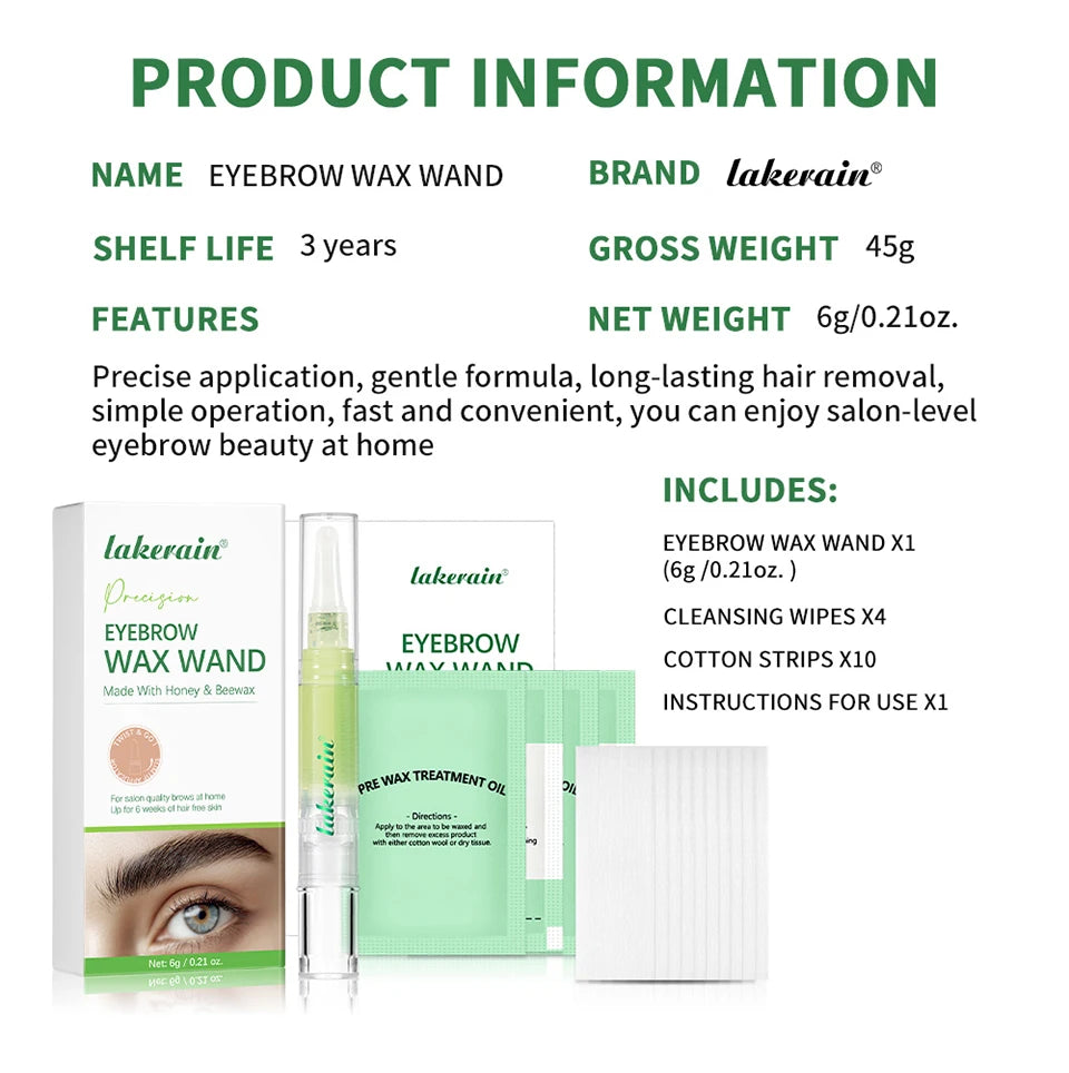 At Home Eyebrow Wax Wand Set for Precision Shaping and Smooth Results - 18