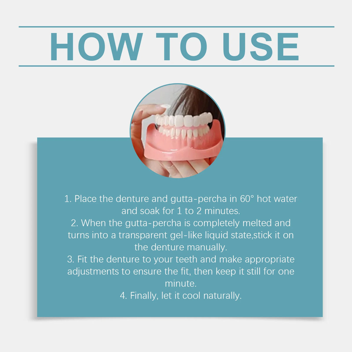 Daily Smile Soft Silicone Denture Kit For Natural Missing Teeth Repair