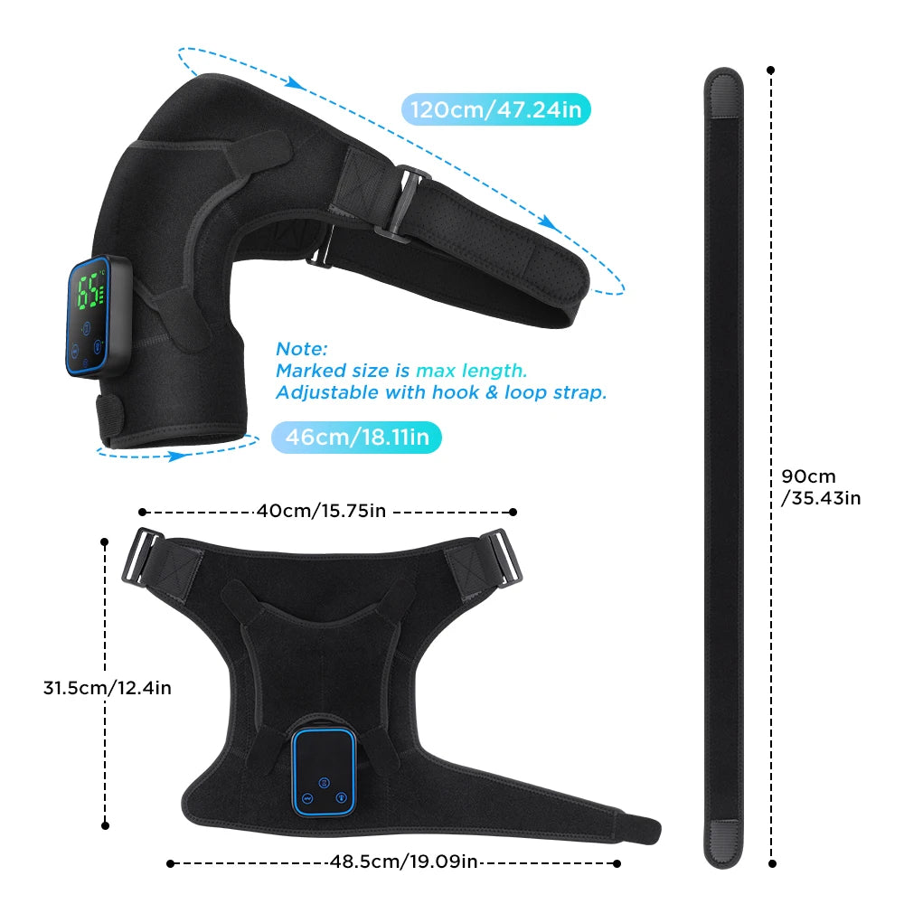 At home cordless shoulder heating massager with app control and vibration - 18