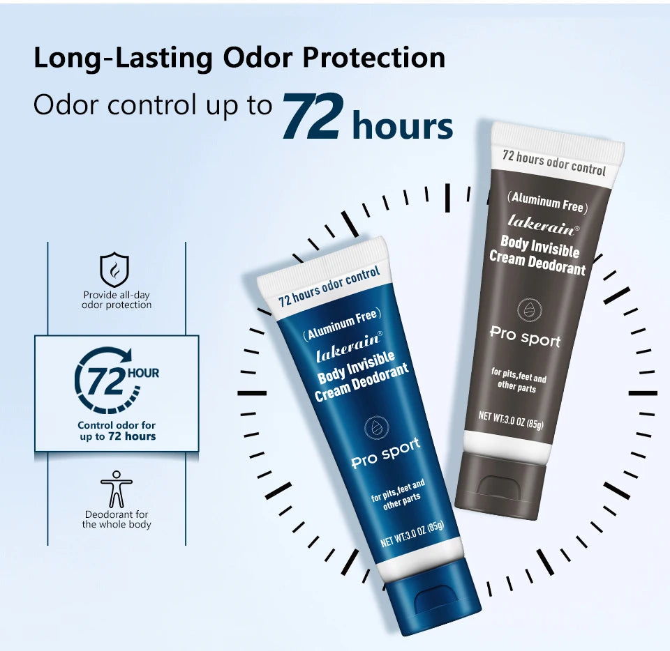 Daily use body deodorant stick with long lasting odor protection control