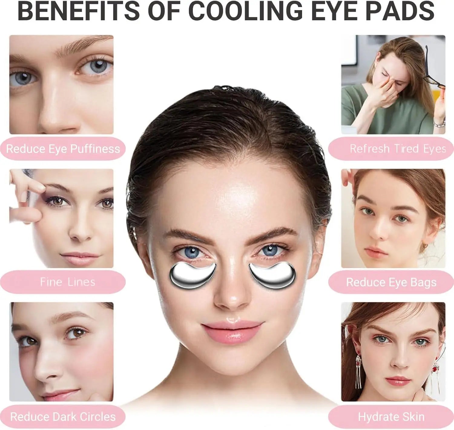 Home skincare cooling eye pads for puffy eyes relief and relaxation - 3