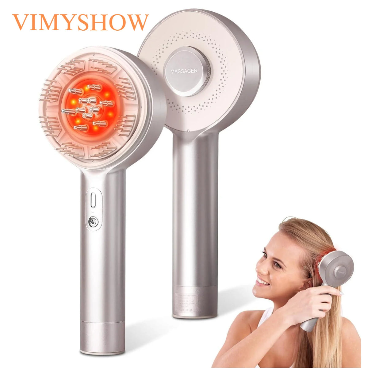 Bathroom Electric Scalp Massager Comb for Hair Growth and Serum