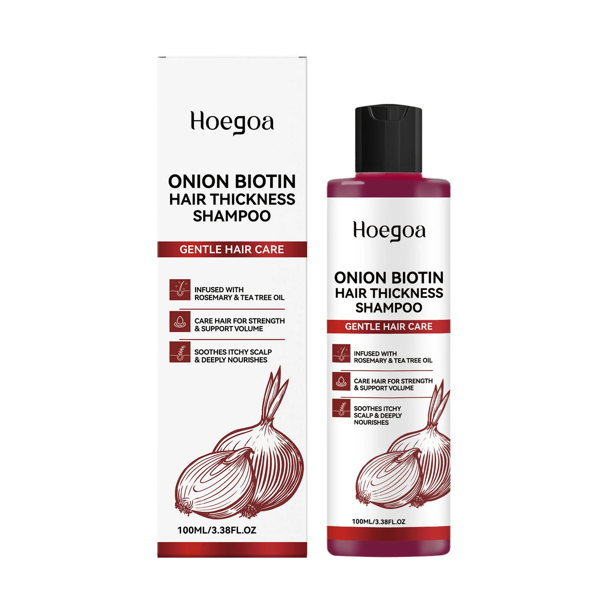 Daily Shower Onion Biotin Shampoo for Voluminous and Smooth Hair Care