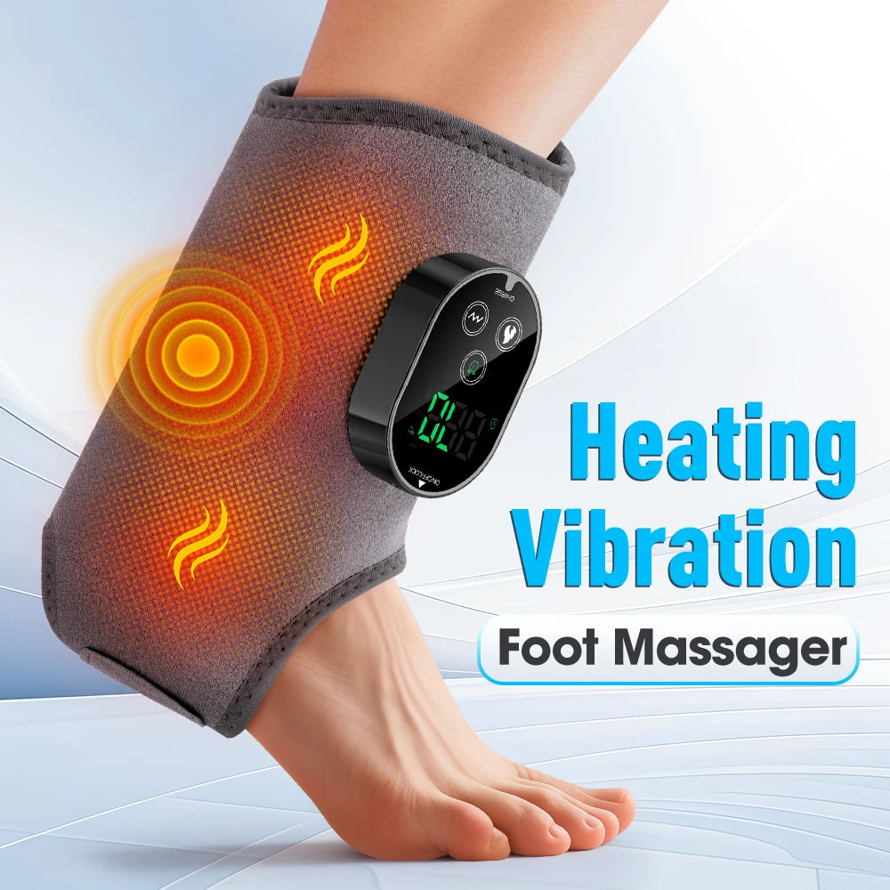 At Home Ankle Calf Foot Vibration Massager With Six Level Heating