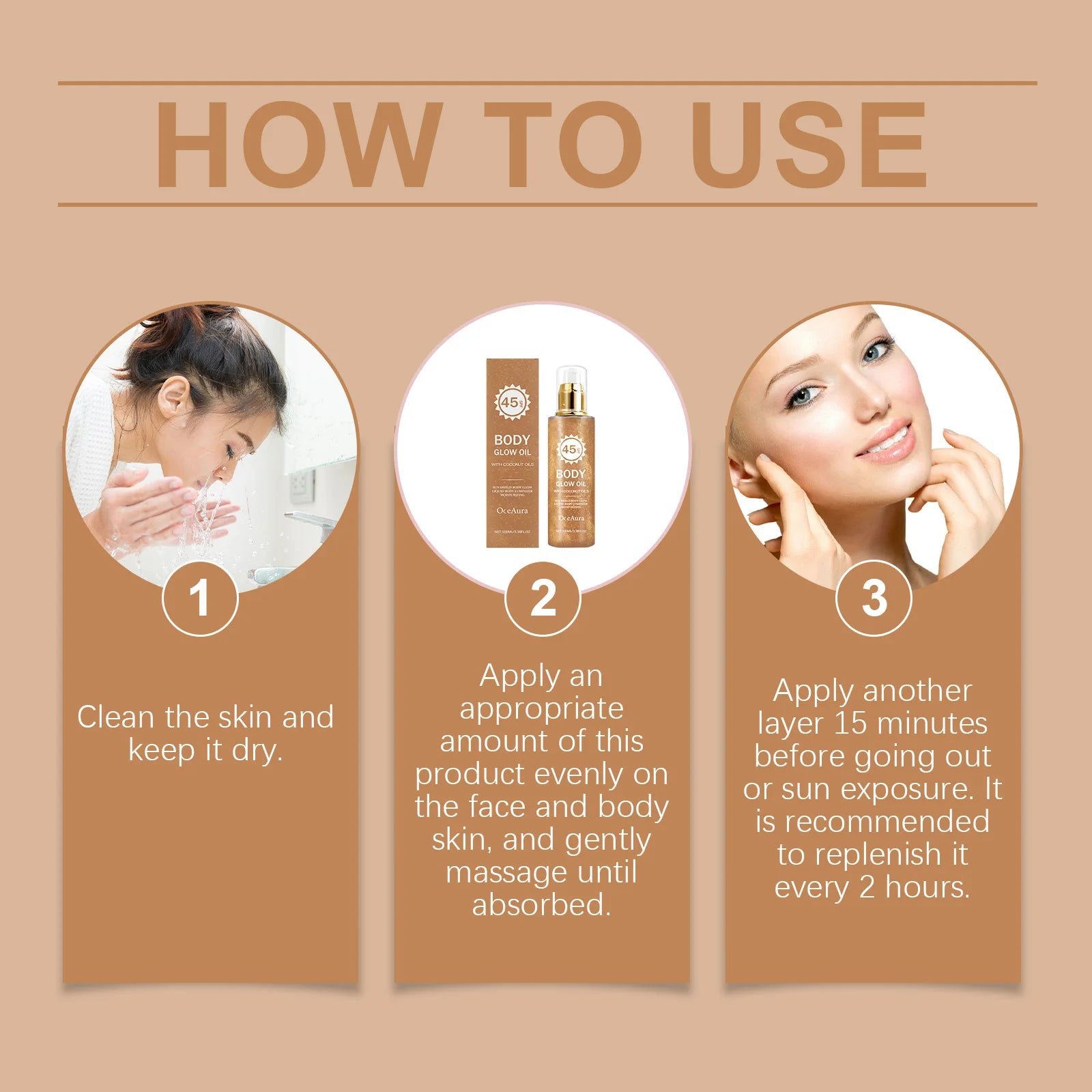 Beach days glowing body oil with SPF 45 coconut protection - 12