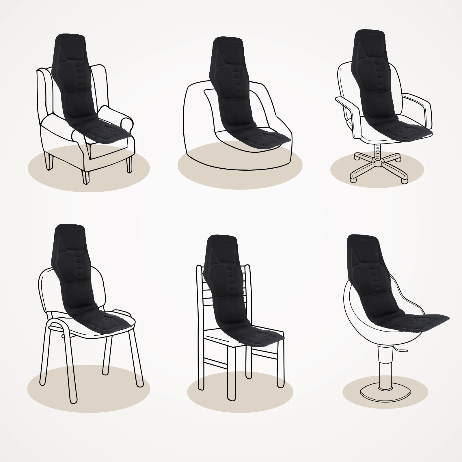 Home and Car Electric Back Massager Chair Cushion with Heat and Vibration - 13