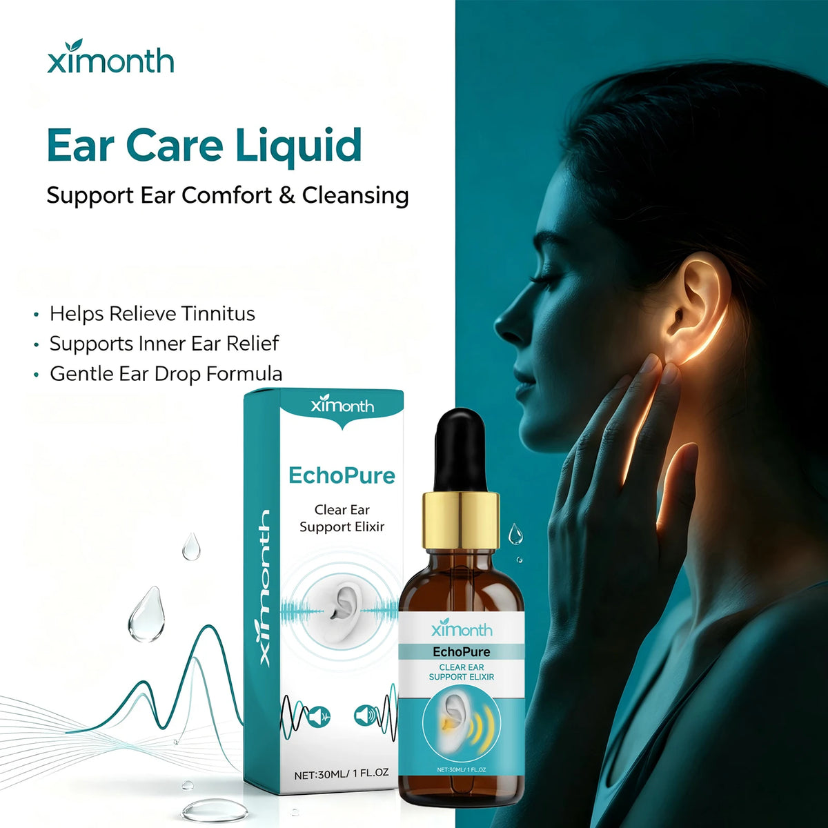 For Tinnitus Relief Ear Care Liquid To Dissolve Hard Impacted Ear Wax