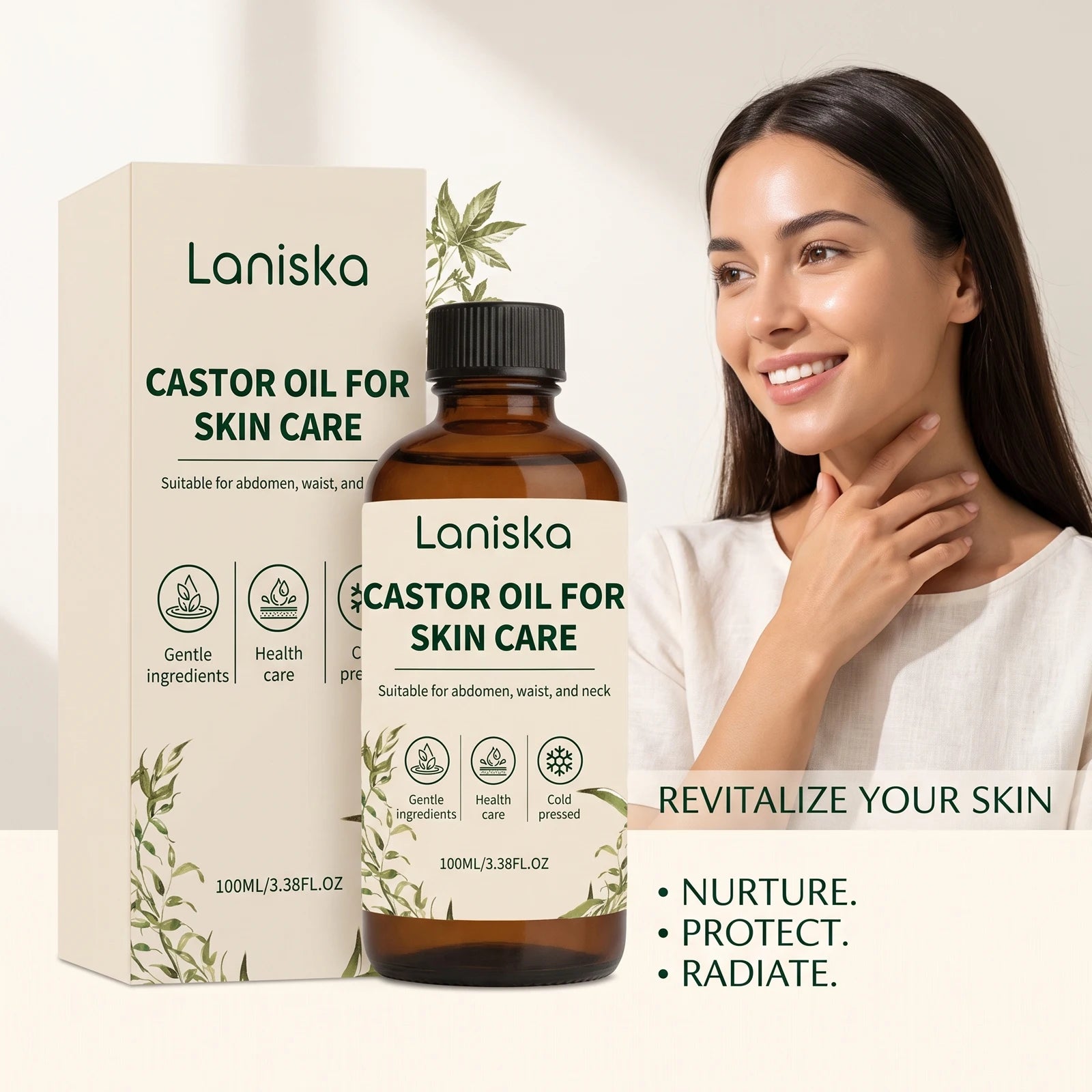 Abdomen and Neck Care Cold Pressed Castor Oil for Deep Hydration - 3