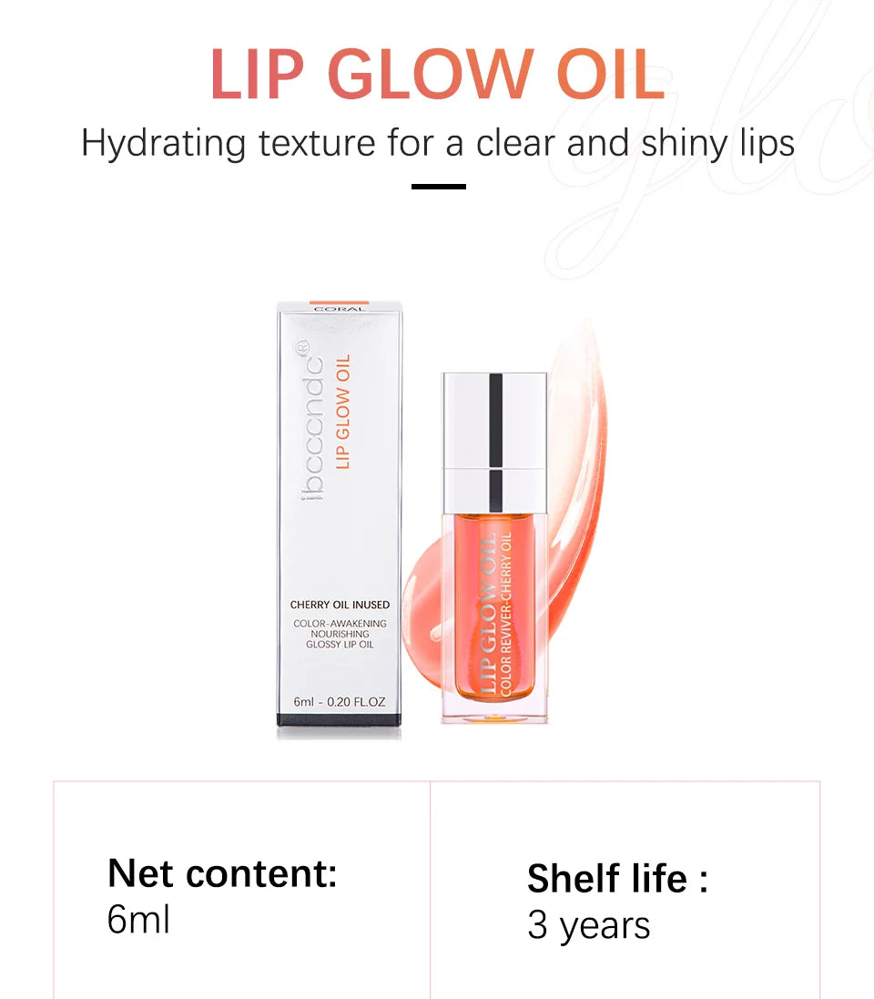 Daily Makeup Lip Oil Plumping Lip Gloss for Hydrated Shine