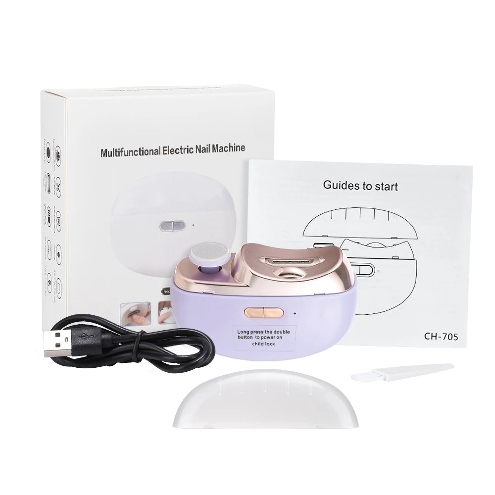 At home electric nail clipper for safe trimming and smooth polishing