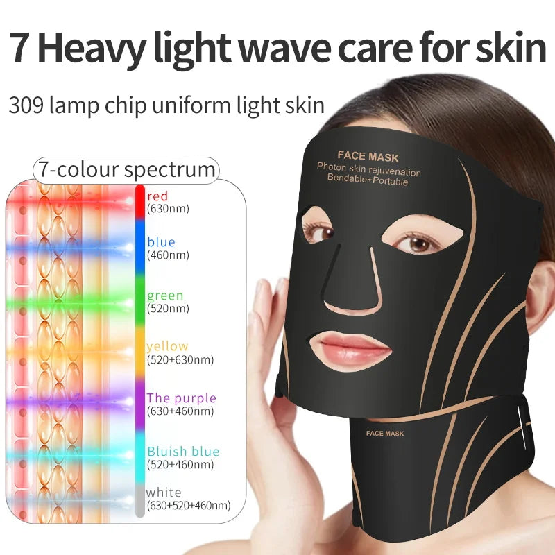 Home Spa Wireless Silicone LED Face Mask for Rejuvenation