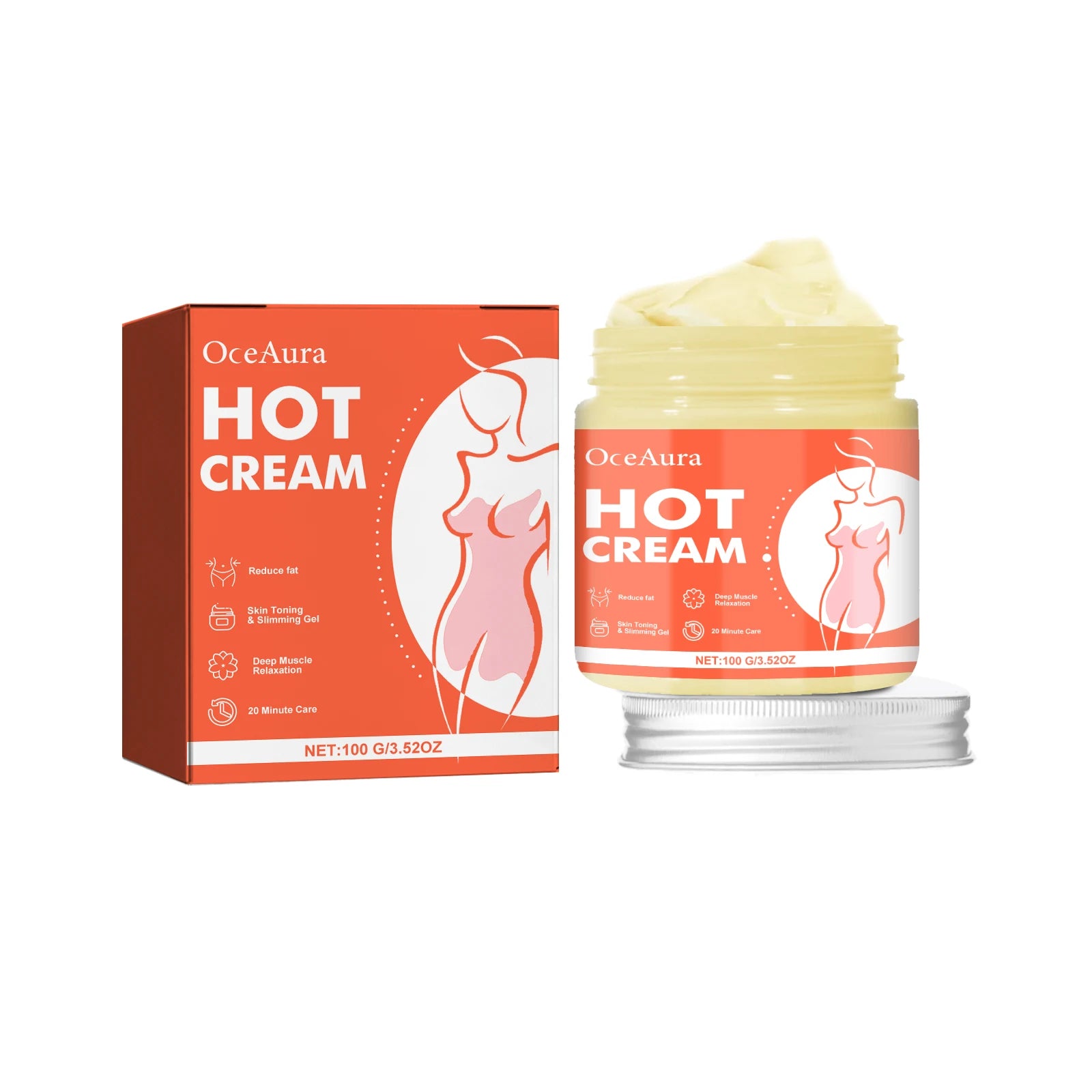 Body Shaping Hot Cream Anti Cellulite Massage Gel for Tightening Skin - 14