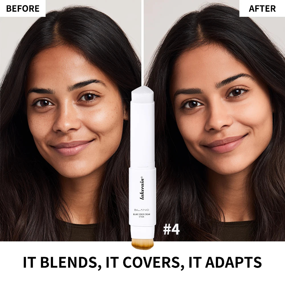 Daily Makeup Routine Dual Ended Color Changing Foundation Stick Smoothly - 4