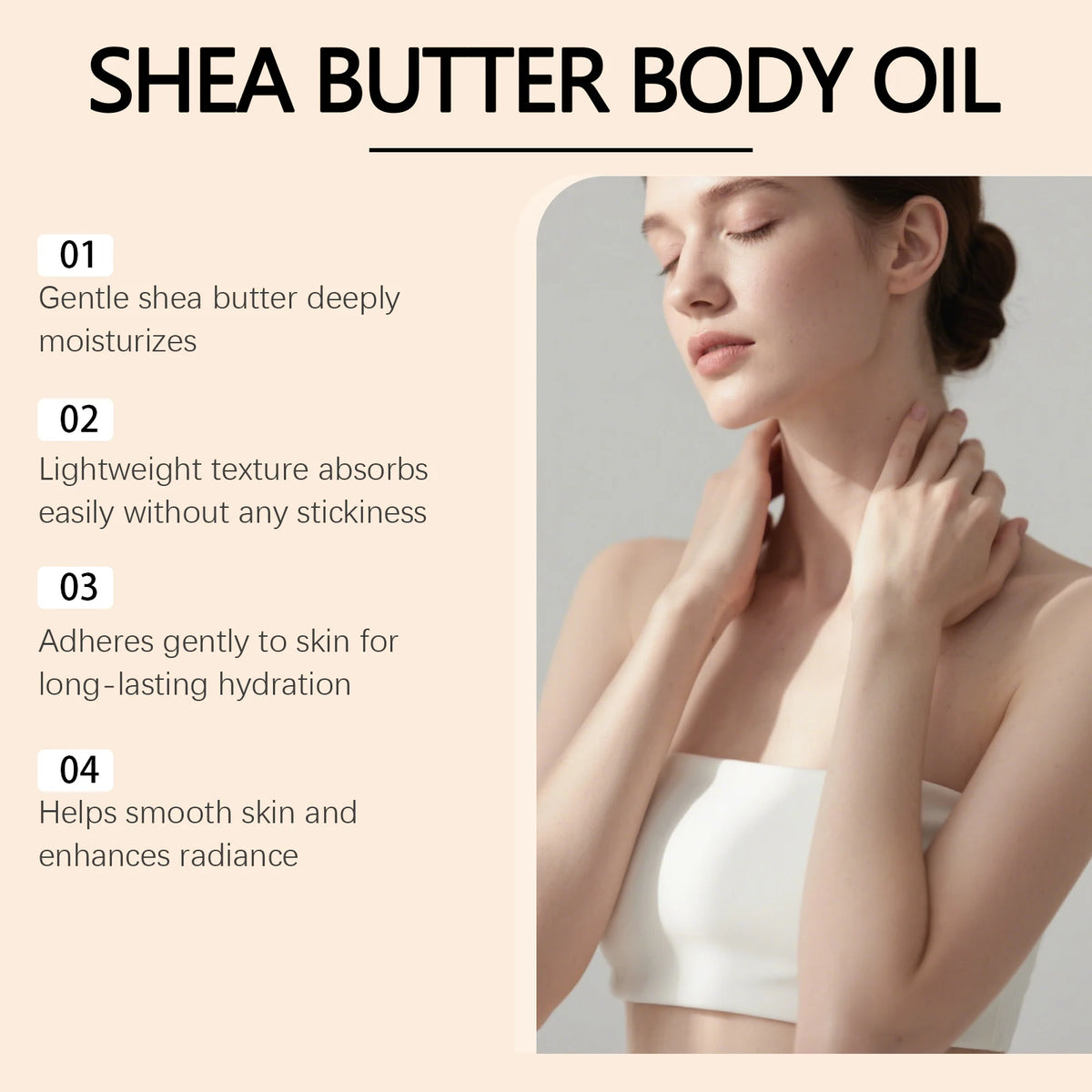 Dry Skin Shea Butter Body Oil for Deep Nourishing and Fast Absorption