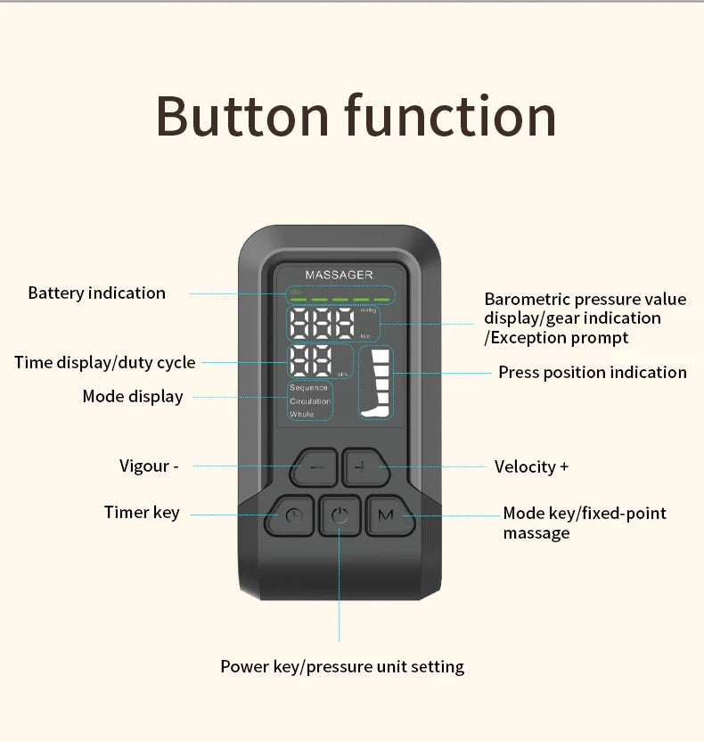 At Home Leg Air Compression Massager for Deep Muscle Relaxation - 9