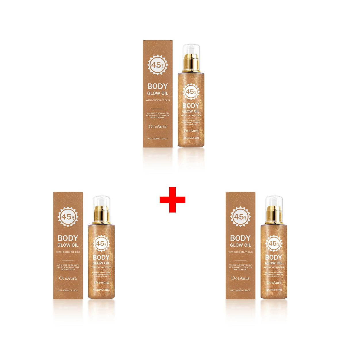 Beach days glowing body oil with SPF 45 coconut protection
