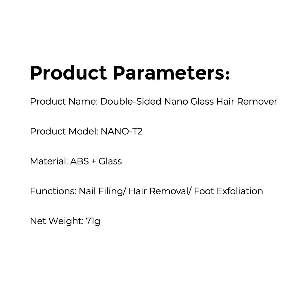 Personal Care Double-Sided Nano Glass Hair Remover and Exfoliator Tool