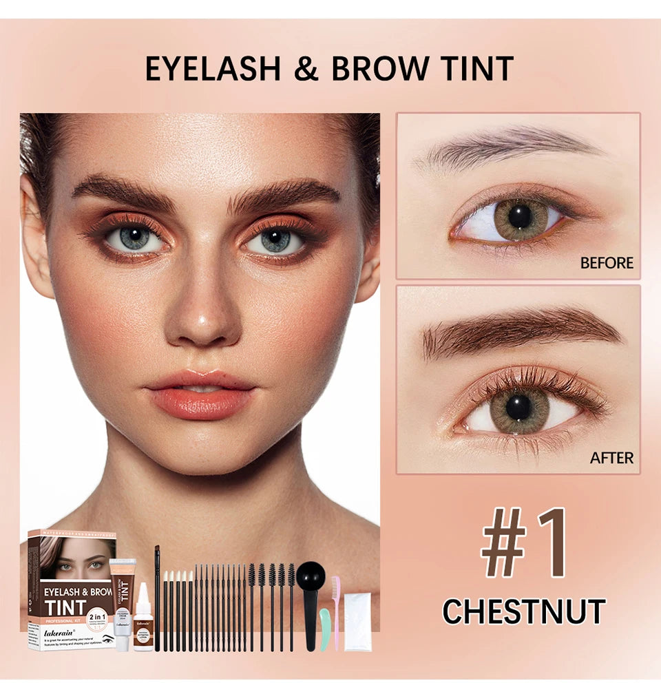 Daily Makeup Eyelash And Brow Tint Kit For Natural Bushy Look - 11