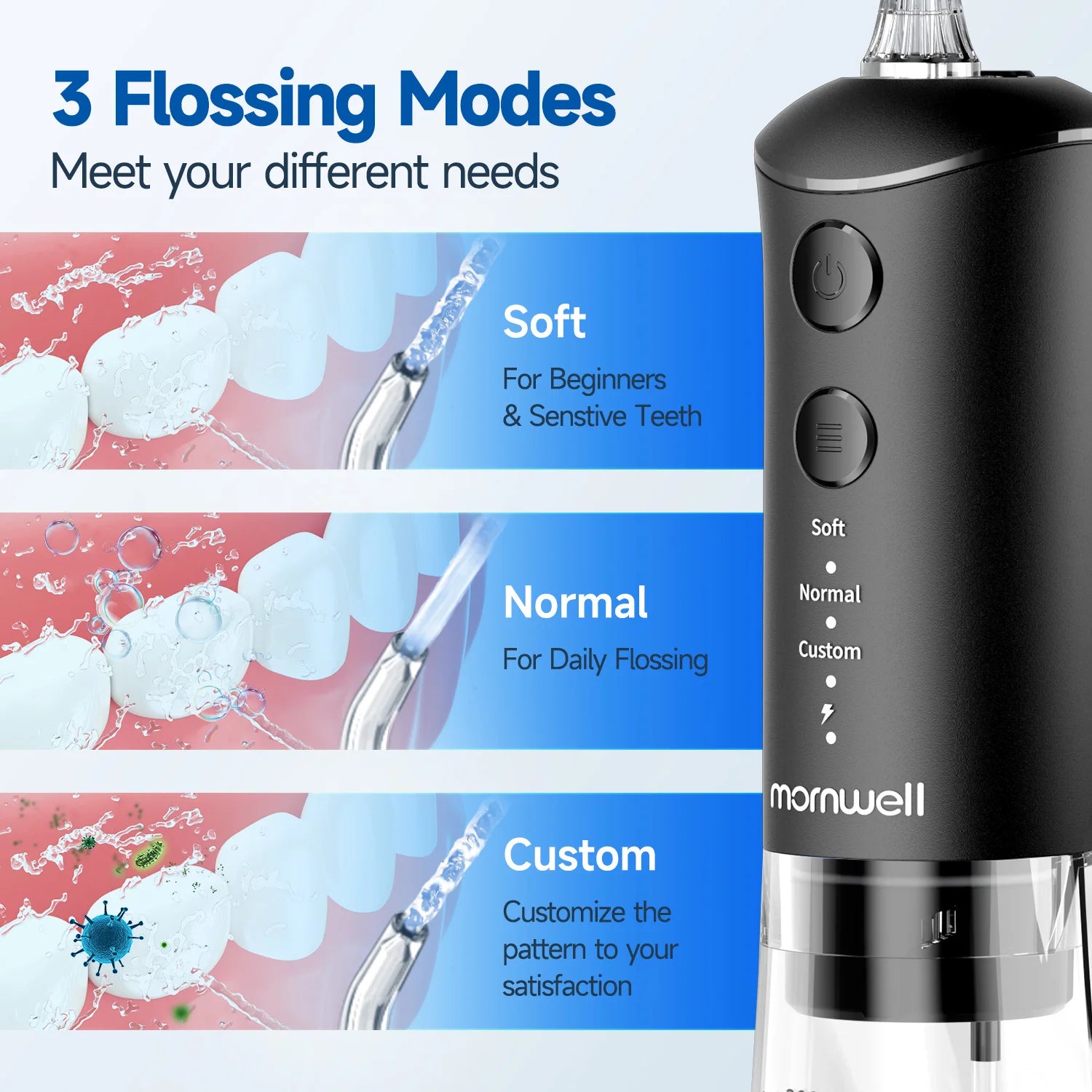 Bathroom Water Flosser and Electric Toothbrush Combo for Oral Clean Kit - 3