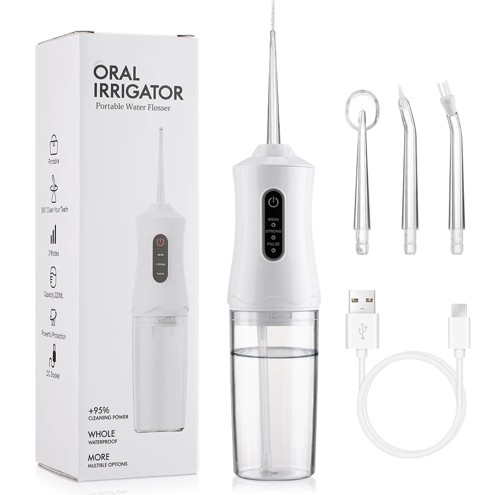 Bathroom dental care portable water flosser for deep cleaning teeth