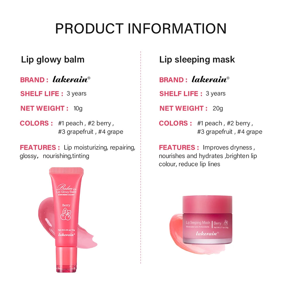 Daily Care Lip Balm and Mask Set for Smooth and Hydrated Lips