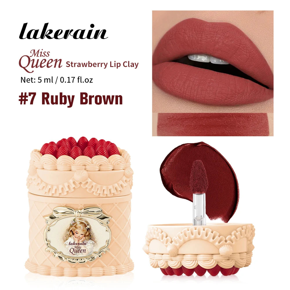 Daily Makeup Strawberry Cake Lip Mud Long Lasting Velvet Lip Cream