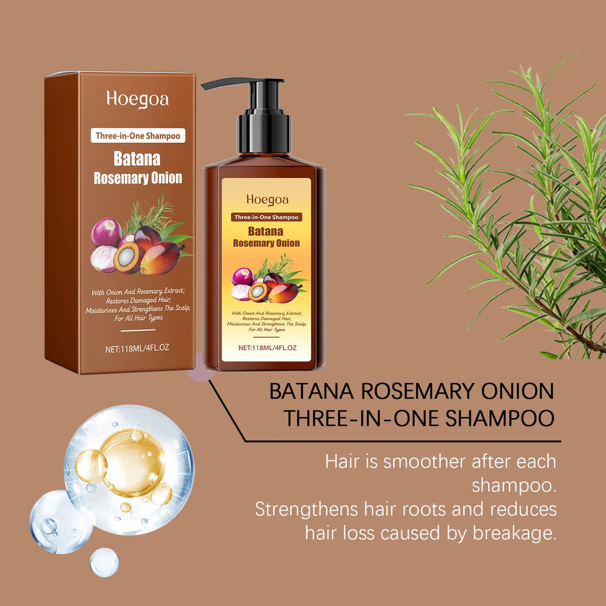 Daily Shower Batana Rosemary Shampoo for Hair Growth and Scalp Care
