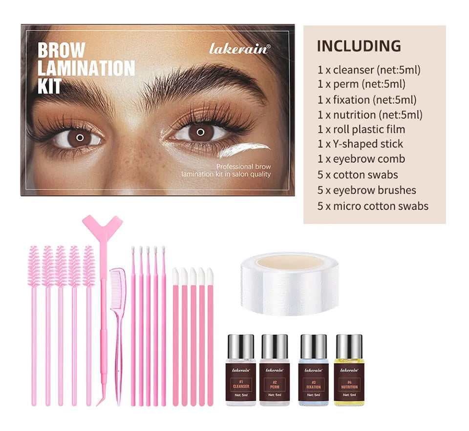 At Home Brow Lamination Kit Semi-Permanent Eyebrow Fixation Set