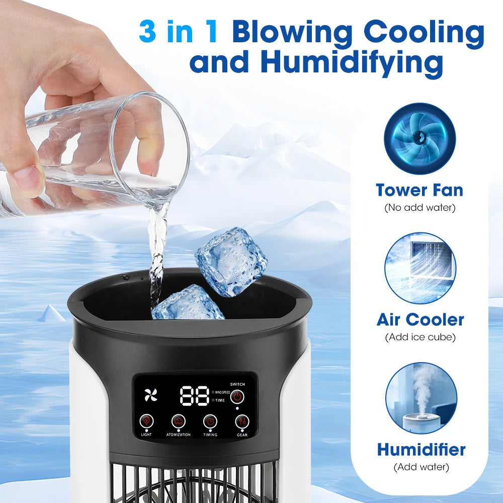 Home Office Portable Air Conditioning Fan for Instant Cooling Relief