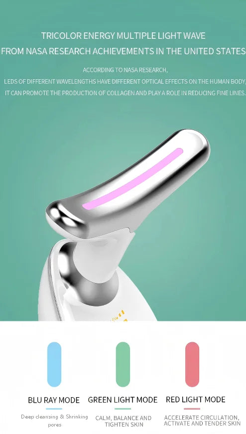 Daily skincare routine Red Light LED Facial Massager for skin tightening