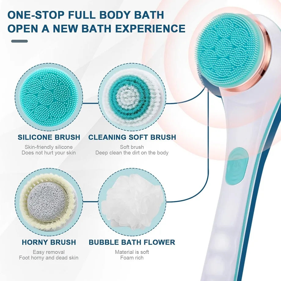 Bathroom Electric Bath Brush Rotating Body Scrubber - 4