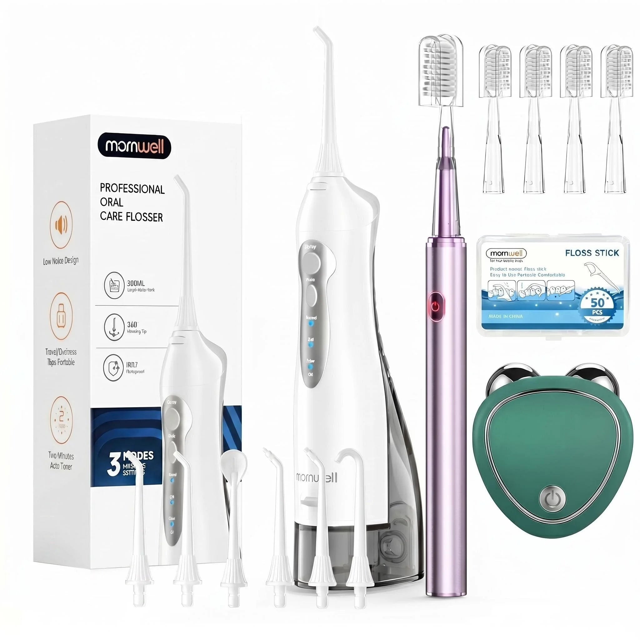 Bathroom Oral Care Kit Water Flosser and Electric Toothbrush Set - 33