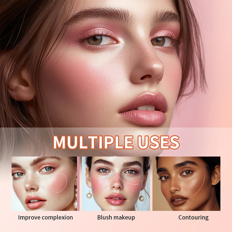 Daily Makeup Blusher Cream Plate for Natural Finish and Long Lasting Look