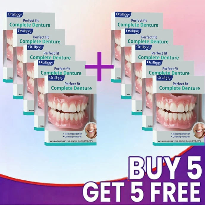 Daily Oral Care Silicone Full Mouth Dentures for Smile Confidence
