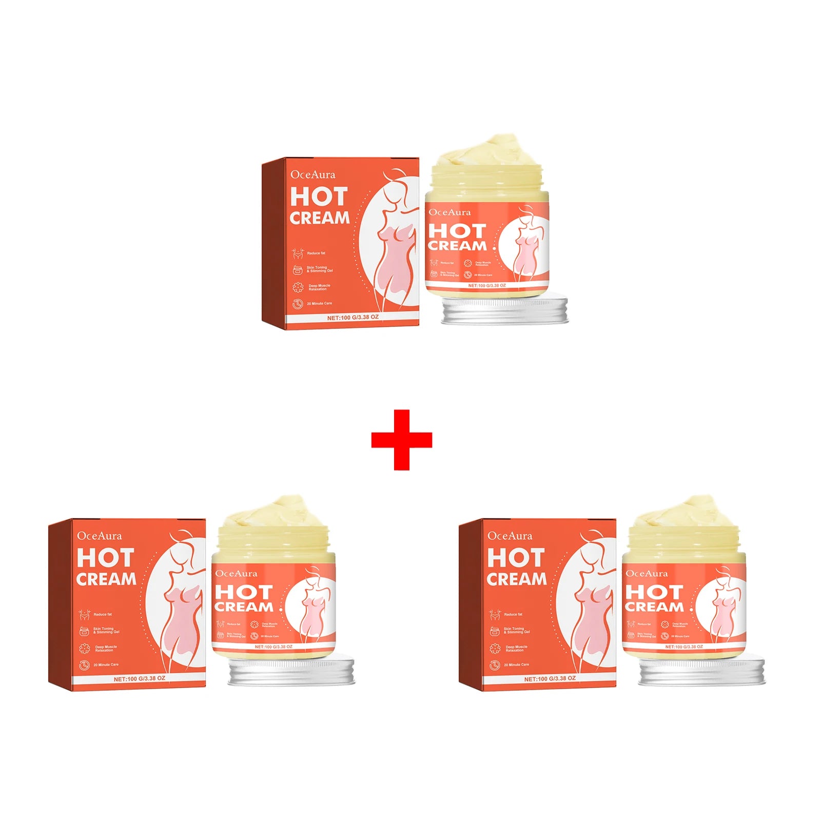 Body Shaping Hot Cream Anti Cellulite Massage Gel for Tightening Skin - 12