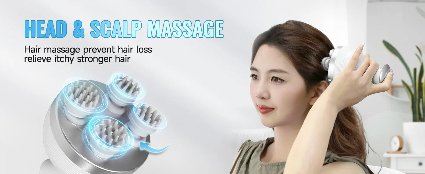 Home Electric Head Scalp Massager for Stress Relief and Hair Growth - 12