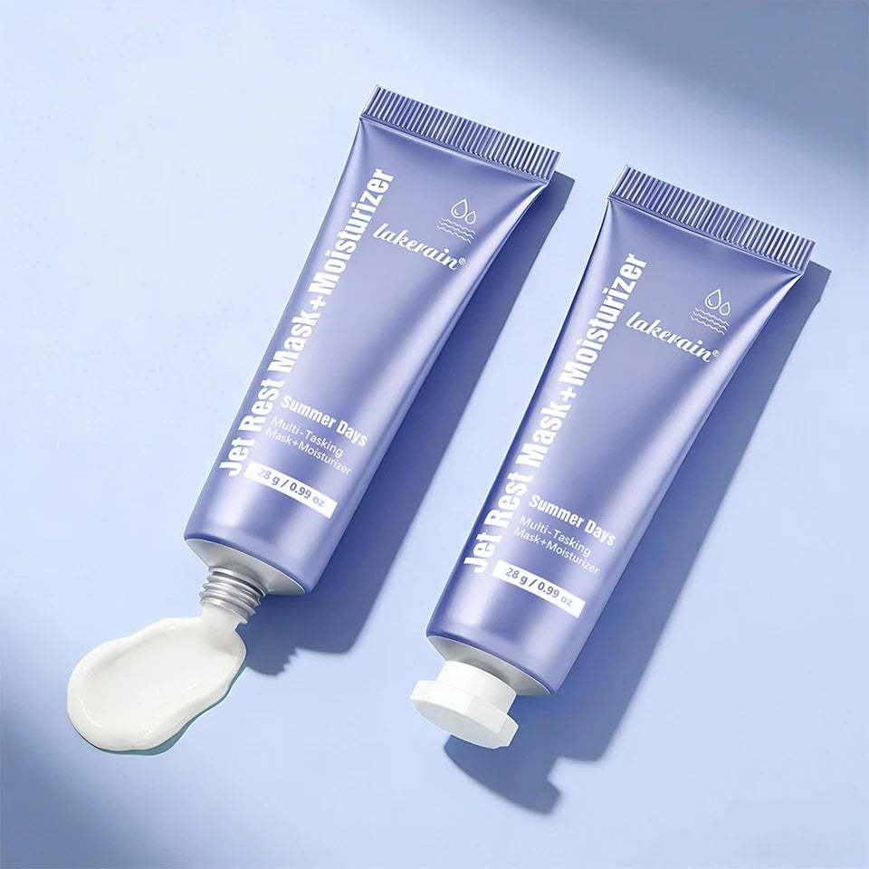 Daily skincare routine dry face moisturizer and hydrating facial mask cream