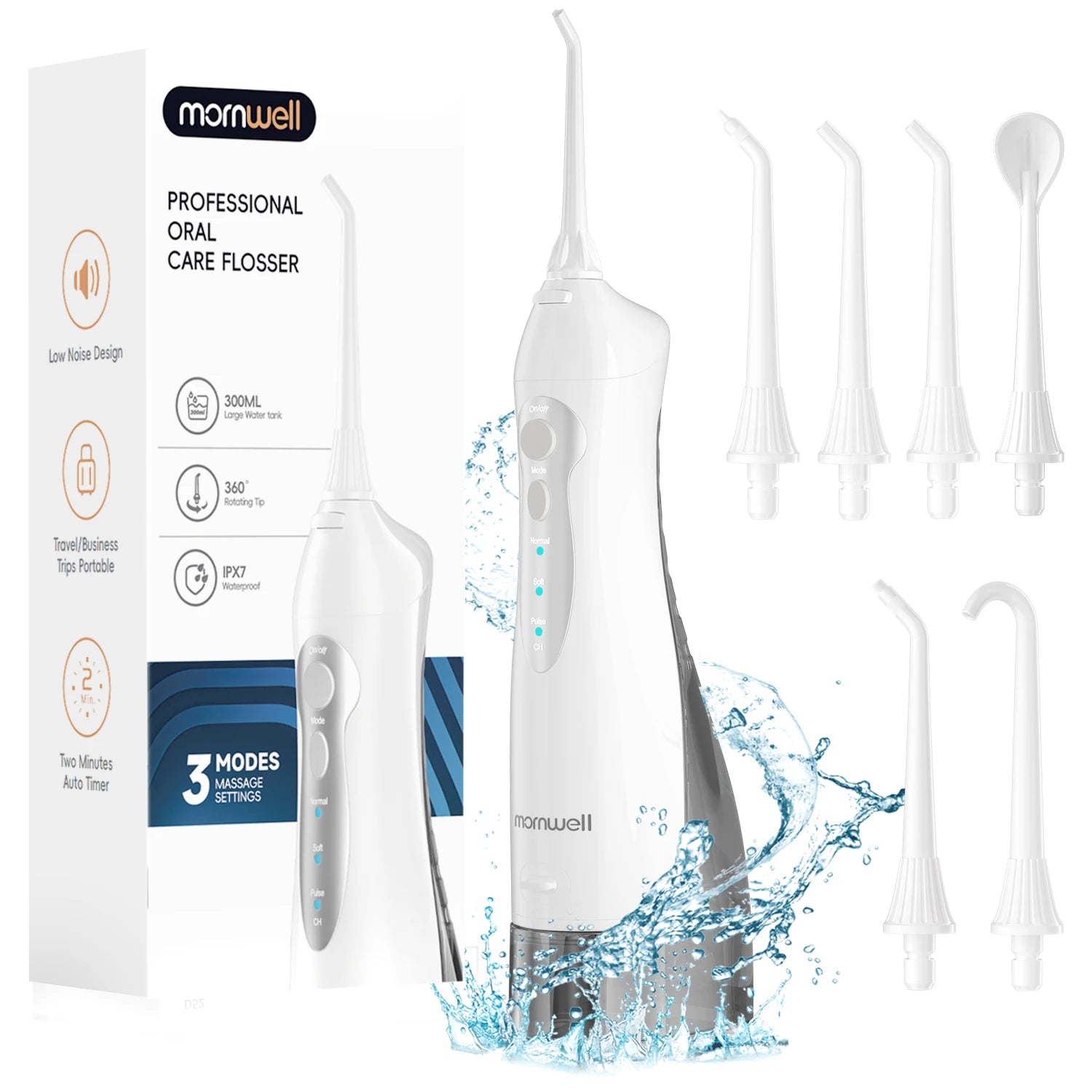 Travel Cordless Water Flosser Portable Teeth Clean USB Rechargeable Jet - 1