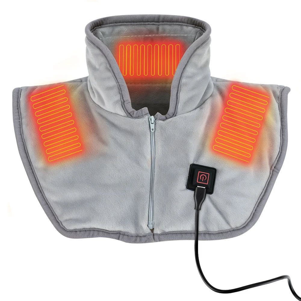 Winter Electric Heating Shoulder Neck Pad USB Heated Back Wrap Shawl - 18