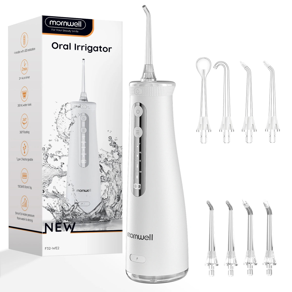 Home Teeth Whitening Oral Water Flosser for Deep Cleaning and Gum Care