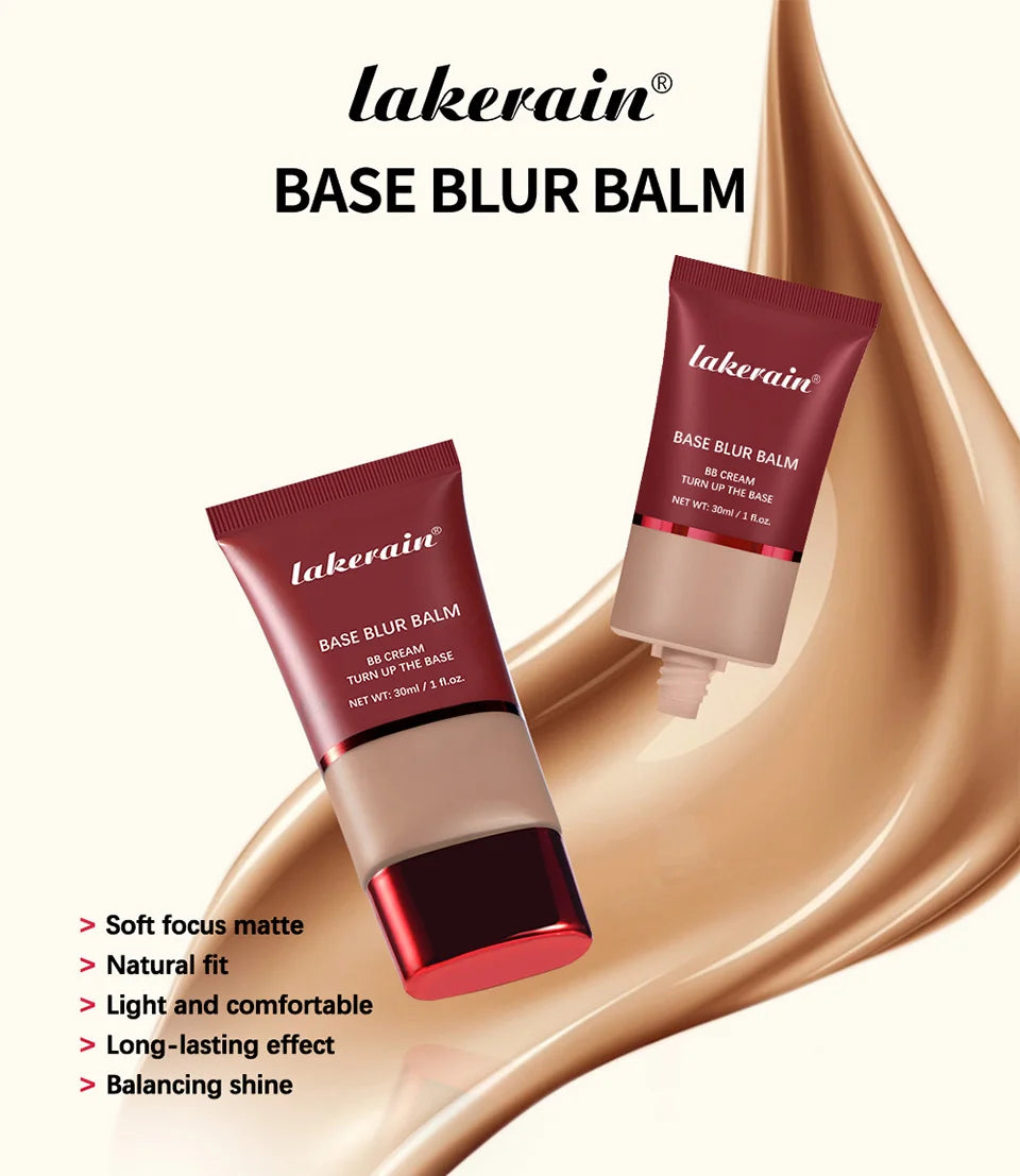 Daily Makeup Blur Base Balm and Dual Brush Set for Smooth Finish