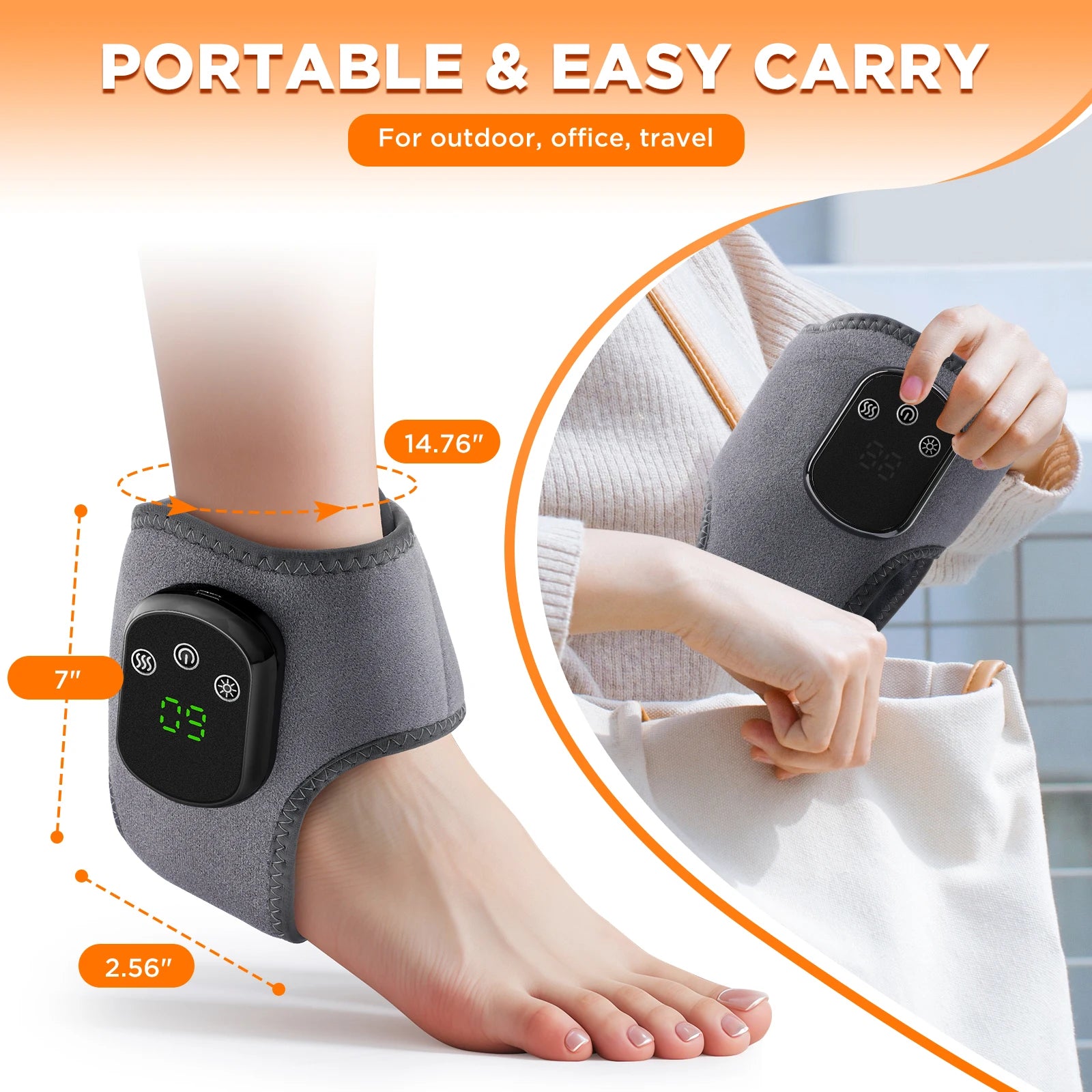Relaxing at home heated ankle massager with soothing warmth - 13