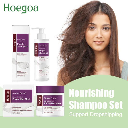 Dry Hair Purple Hair Mask for Bright Color Protection and Smooth Frizz