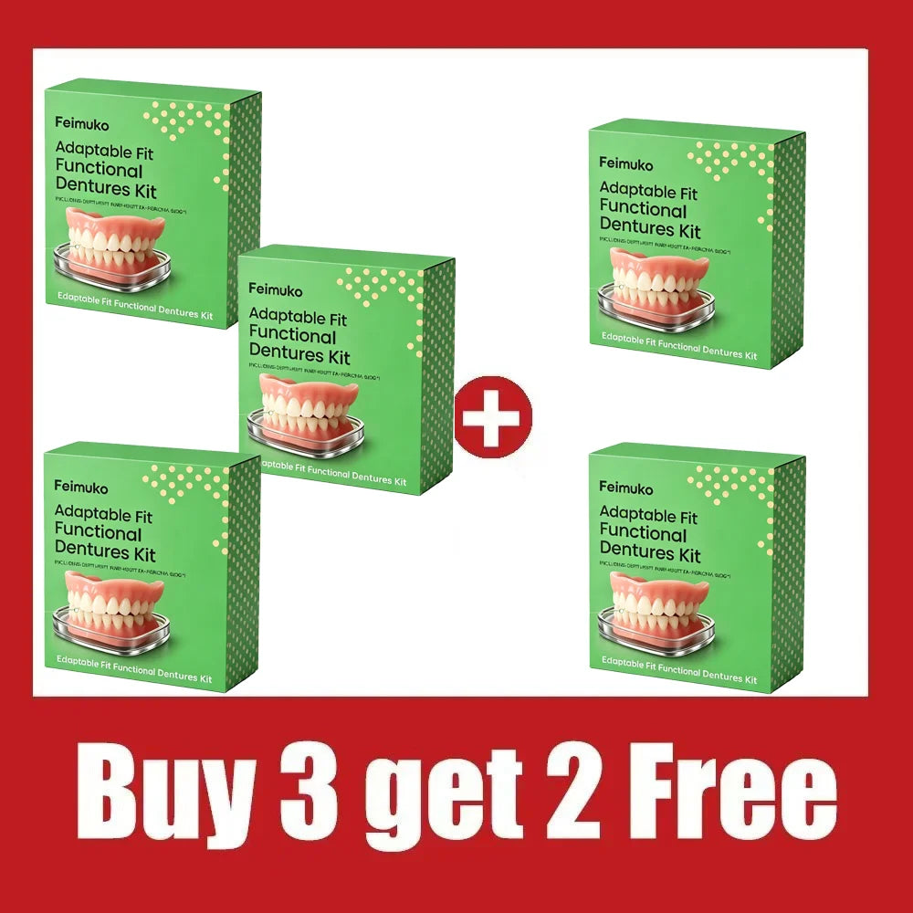 Daily Smile Soft Silicone Snap On Dentures Full Set Instant Comfort Fit - 9