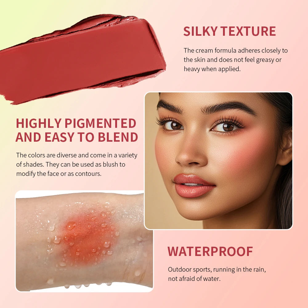 Daily Makeup Blusher Cream Plate for Natural Finish and Long Lasting Look