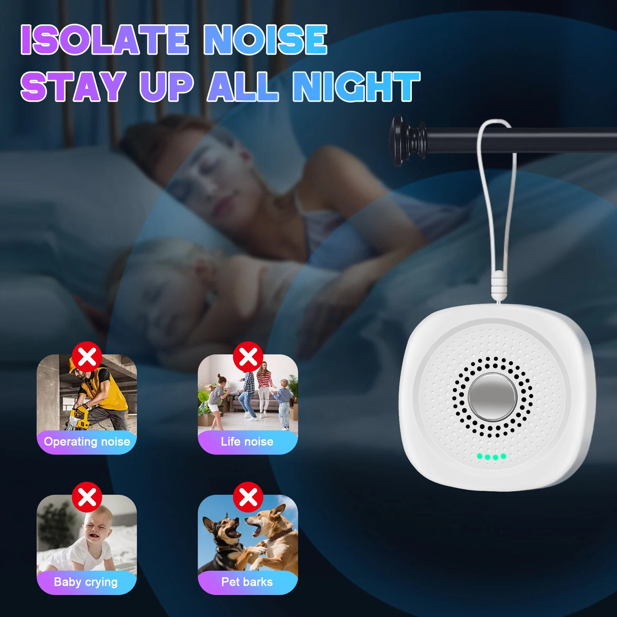 Bedtime Sleep Aid White Noise Machine for Restful Nights