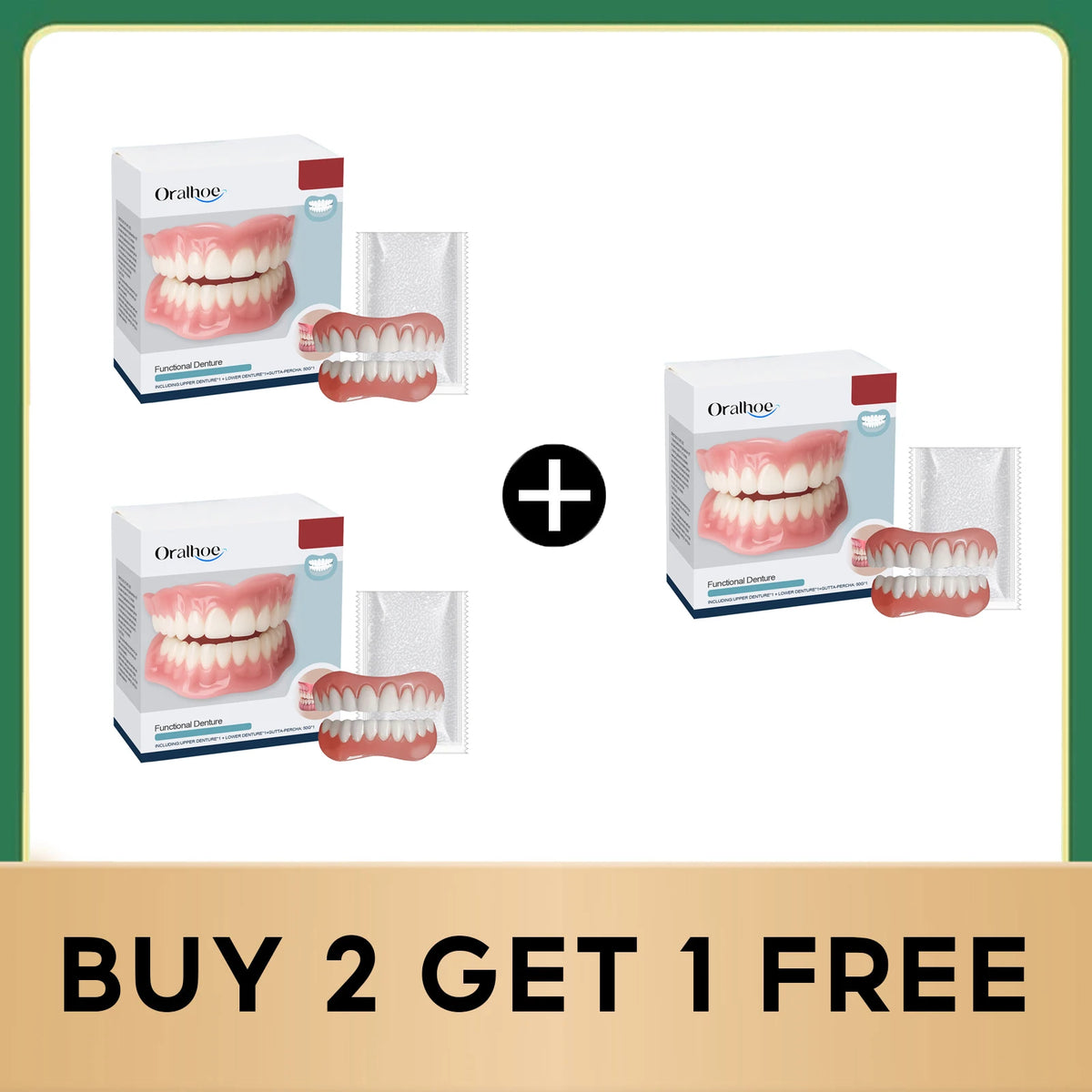 Daily Smile Soft Silicone Denture Kit For Natural Missing Teeth Repair