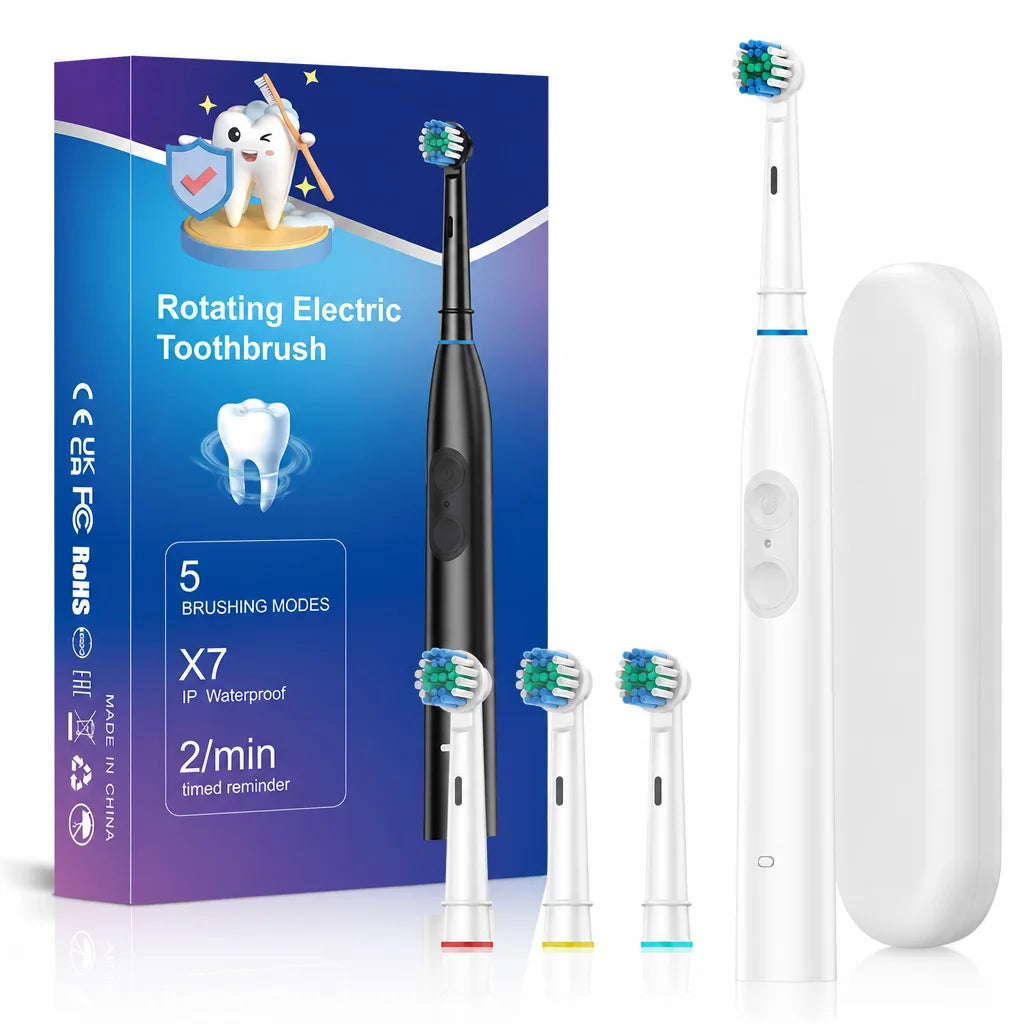 Daily Routine Electric Toothbrush with Rotating Head and Multiple Modes
